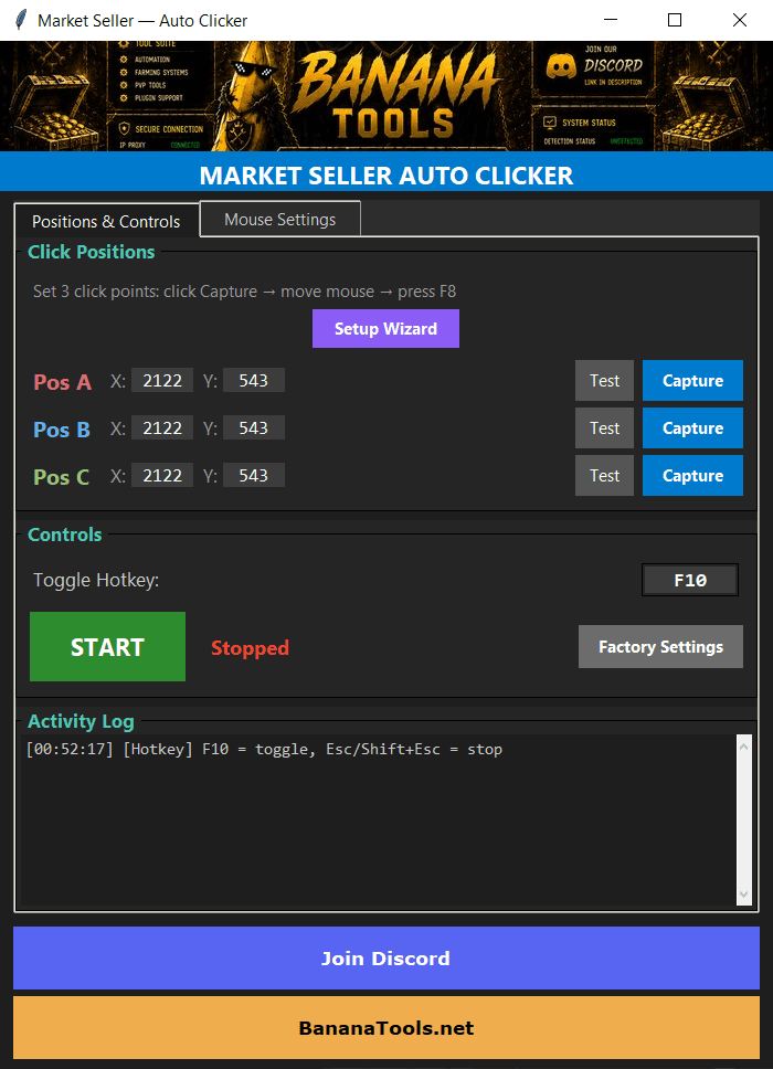 Market Seller Tool